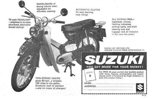 1966 advert for - for, suzuki